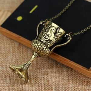 Bronze Helga Hufflepuff Goblet 20" Necklace